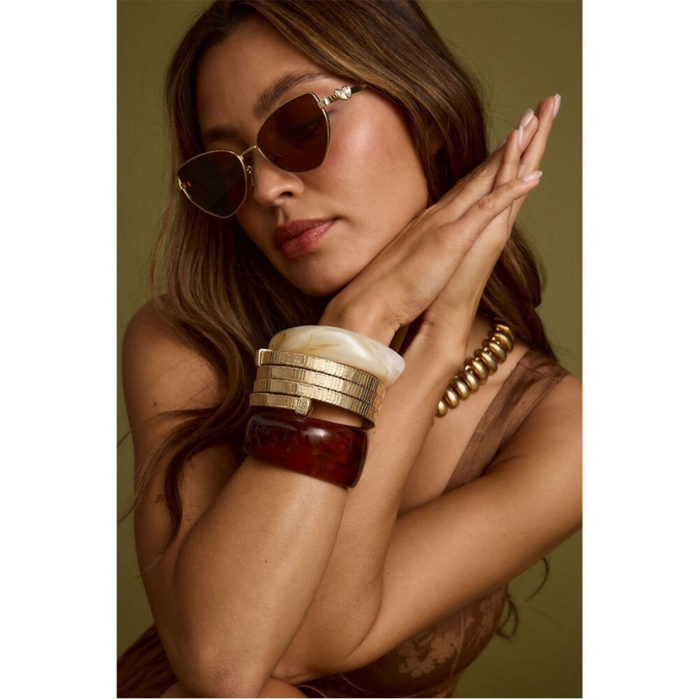 12th Tribe Forevermore Gold Metal Bangle